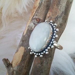 Handmade rainbow moonstone ring size 6.25